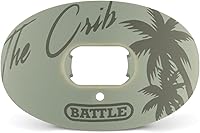 Battle The Crib Oxygen Mouthguard: No Boil, Max Breathability, Largest Breathing Hole, One Size Fits Most - Beige/Pale Green