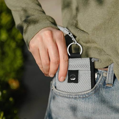 Rfid Wallet for Men Women,Water Resistant Small Lanyard Wallet Keychain with Id Window and Zipper,Detachable Lightweight Durable Card Holder Wallet for Travel Sports Outdoor Coins Badge4