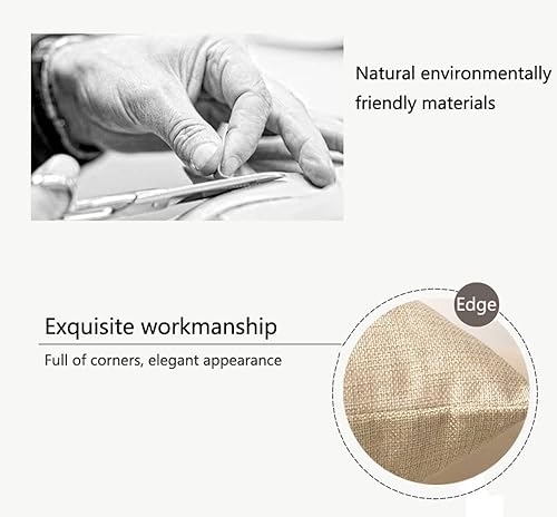 Miniatura 7 de Juego de 4 fundas de almohada de 18 x 18 pulgadas, modernas fundas de almohada para sofá, decoración para el hogar, exterior, tela de lino