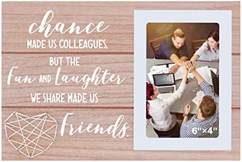 Best Colleague Going Away Photo Frame Gift - Retirement Gift - Goodbye Farewell Gift - New Job Gift - Leaving Gift - Picture Frame Gift for Boss,Coworker,Friend,Team Member - Chance Made Us Colleagues