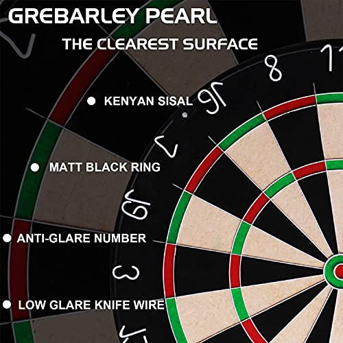 Dartboard Dartscheibe Kork Dartscheibe mit Pfeilen Offizielles Steeldartscheibe Sisal Dartscheibe Steeldart Dartscheibe Set12 Dartpfeile Metallspitze für 4 Spieler,24 Flights, Rotierender (GS01) - Image 5