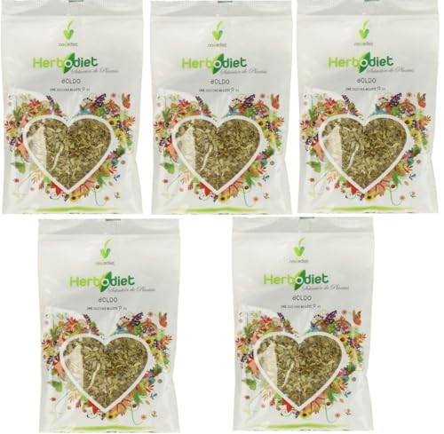 Boldo Hojas, Infusión Natural Digestiva, Pack 5 Unidades x 40g