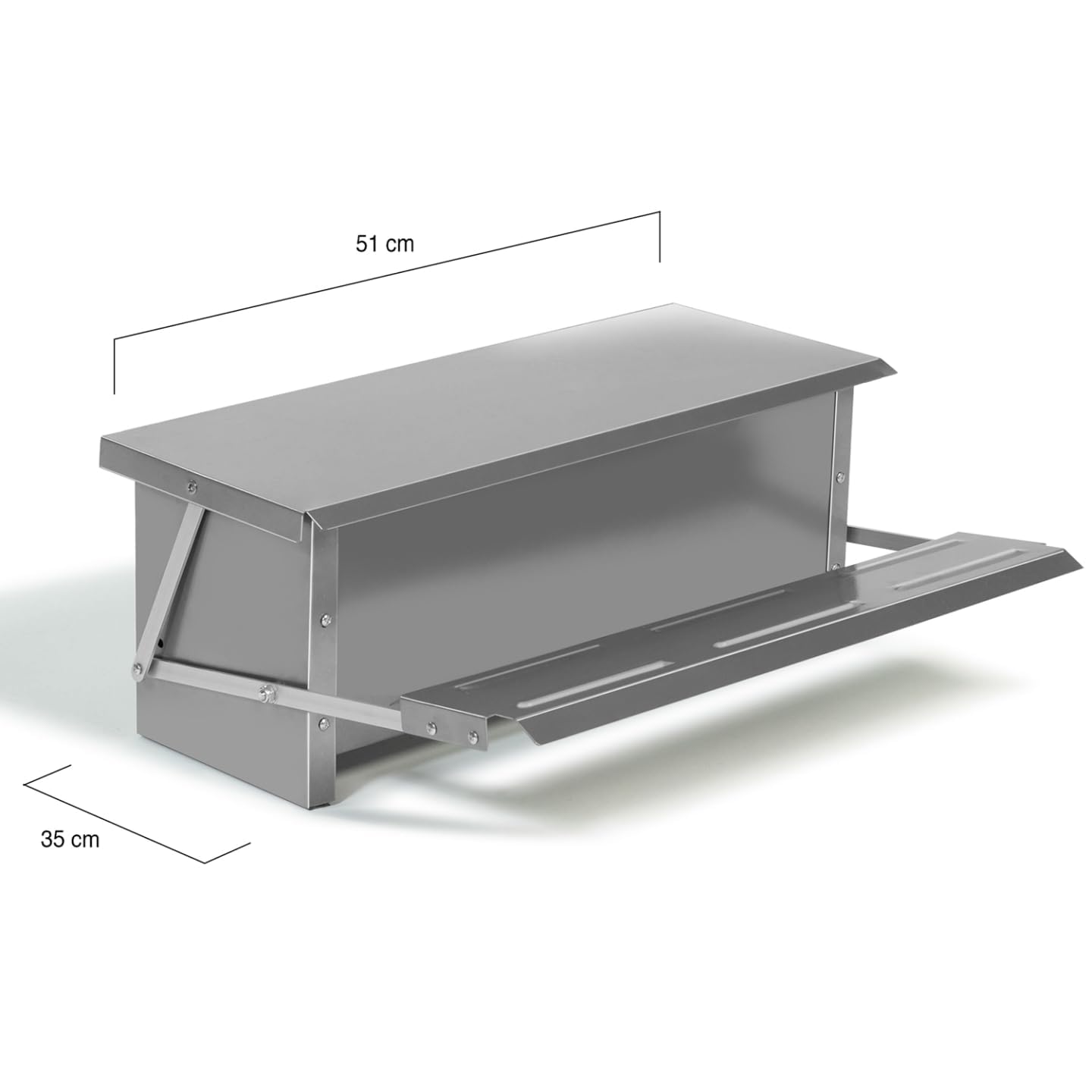 Alimentador XXL para gallinas, dispensador automático con pedal de acero 10 kg