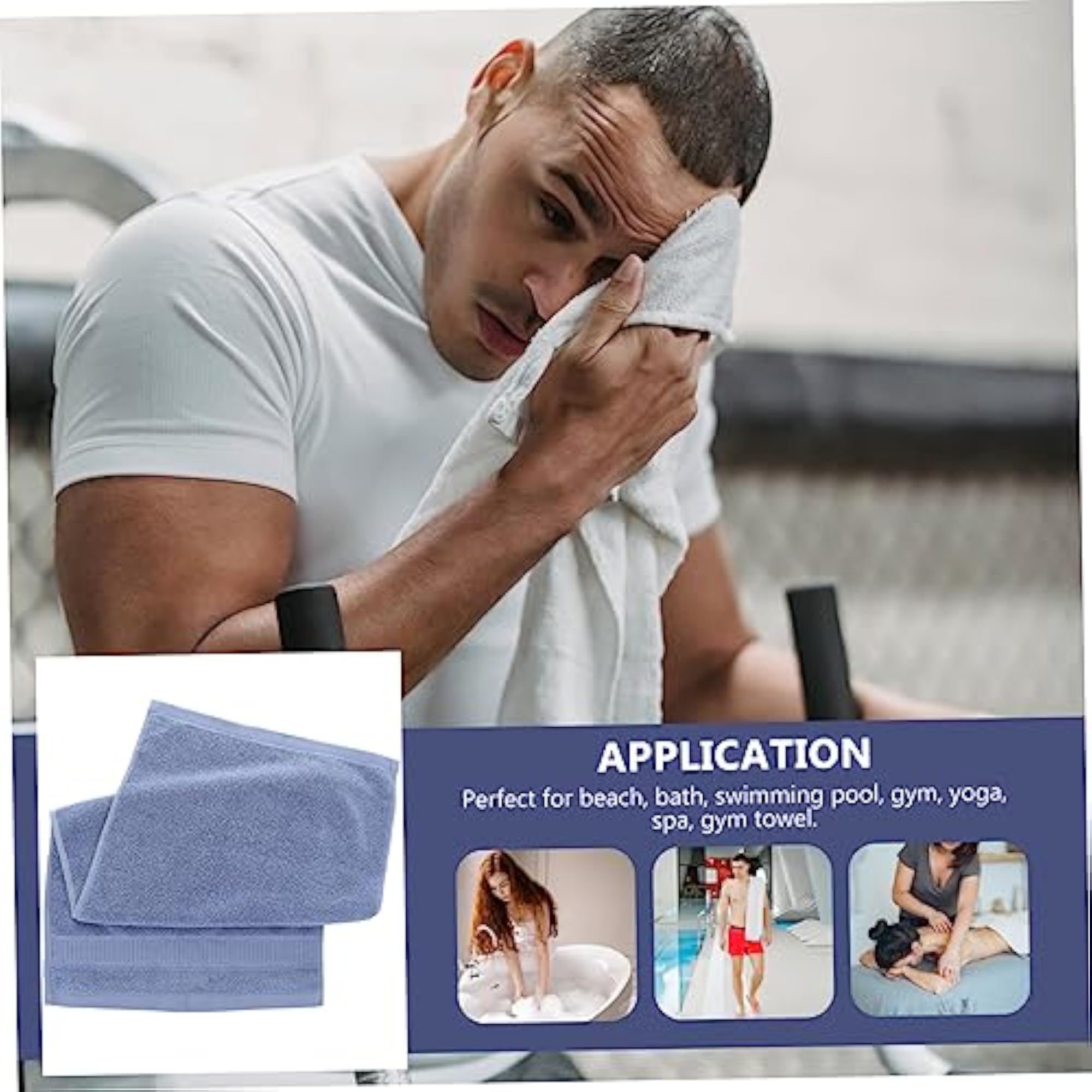 4pcs Household Cotton Towel Quick Dry Bath Towels