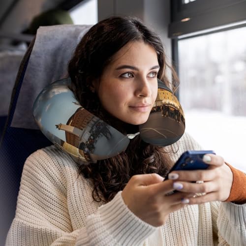 Almohada de viaje espuma viscoelástica tamaño U lavable miniatura 5