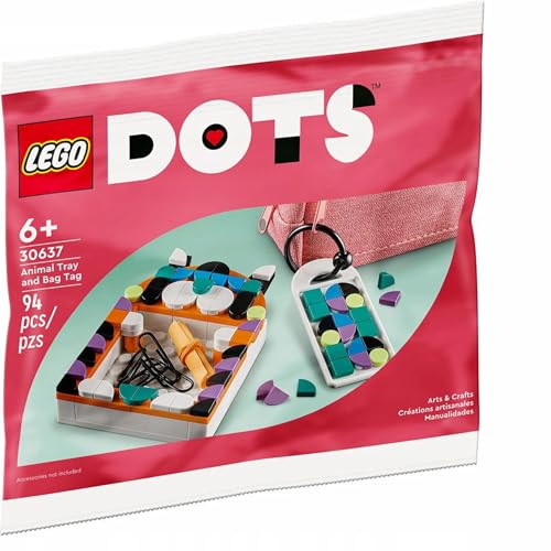 LEGO Dots Polybag-Tier-Ablageschale PolybagTierAblageschale & Taschenanhänger(30637)