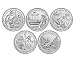 2019 S BU National Parks Quarters - 5 coin Set San Francisco Mint Uncirculated