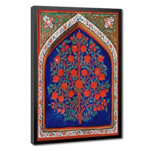 Impression sur toile arbre de vie Shaki Khans pour habiller un mur vide cadre suspendu inclus