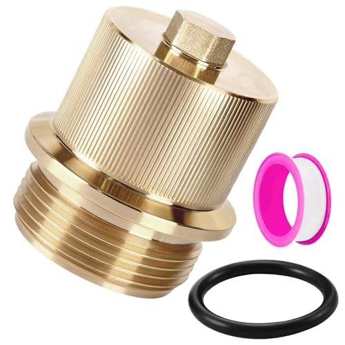 Image of Upgraded 190030 Brass Drain Plug Cap Assembly Replacement for Pentair Filter Drain Plug Fit for Pentair FNS Plus, Clean & Clear Plus, and Quad D.E. Filters, Pool Maintenance Accessory with O-Ring