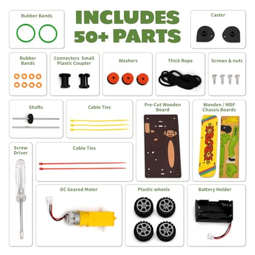 Image of PW 2-in-1 Stunt Robots DIY Kit for Kids, Skate Rider & Rope Climber Monkey | STEM Science Toy with Motorized Action, Educational Kit, Birthday Gift