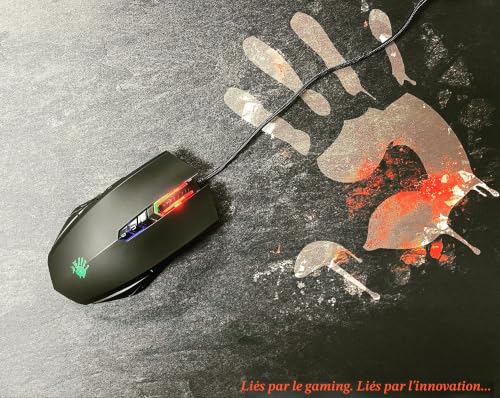 Souris de jeu optique Bloody A70x avec interrupteur LK programmable et défilement fluide noir