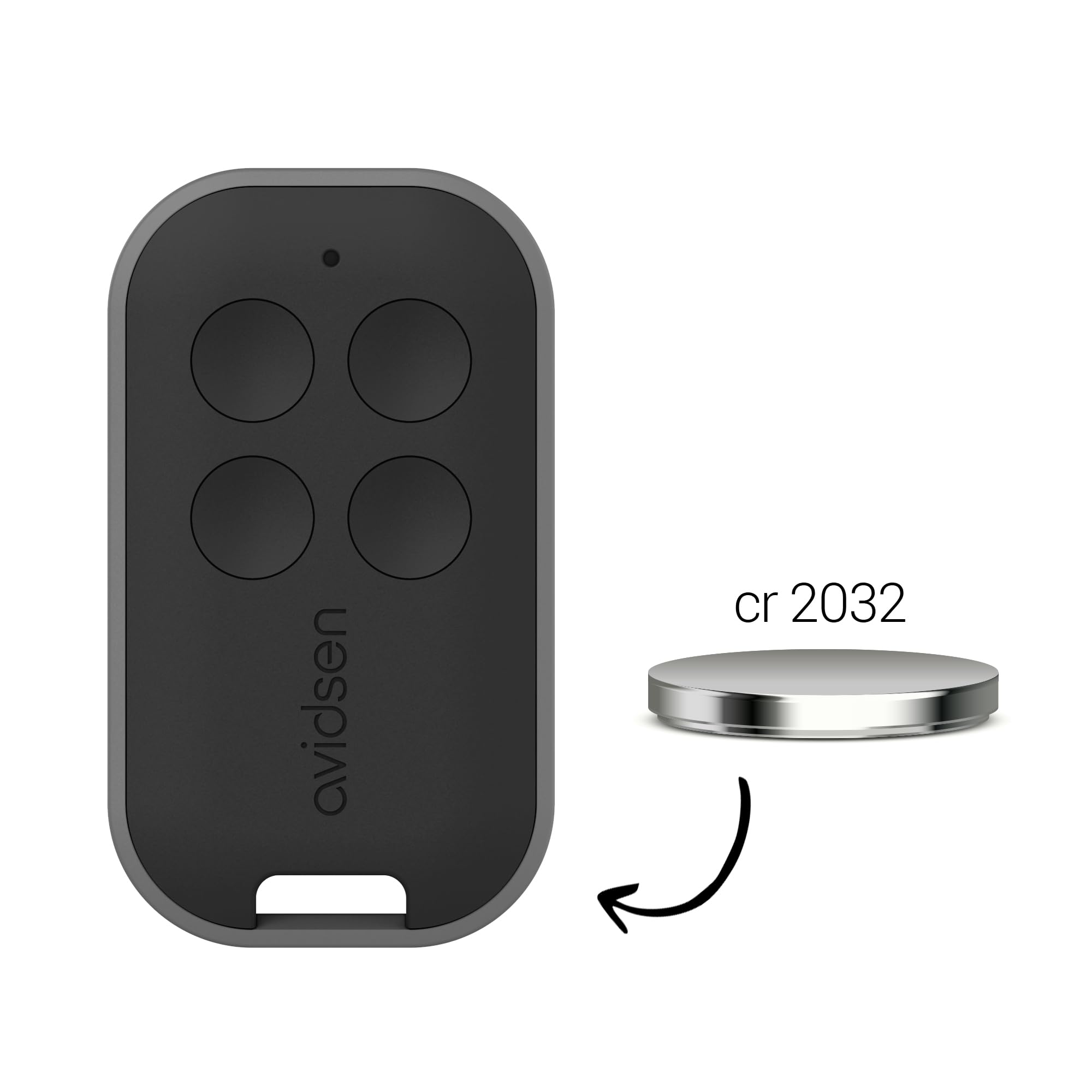 Avidsen 114258 - Pack de 2 Mandos a Distancia para Motorización de Puerta, Código Variable (Rolling Code), Alcance 50m, Compatible con Centrales Avidsen, Fácil Programación