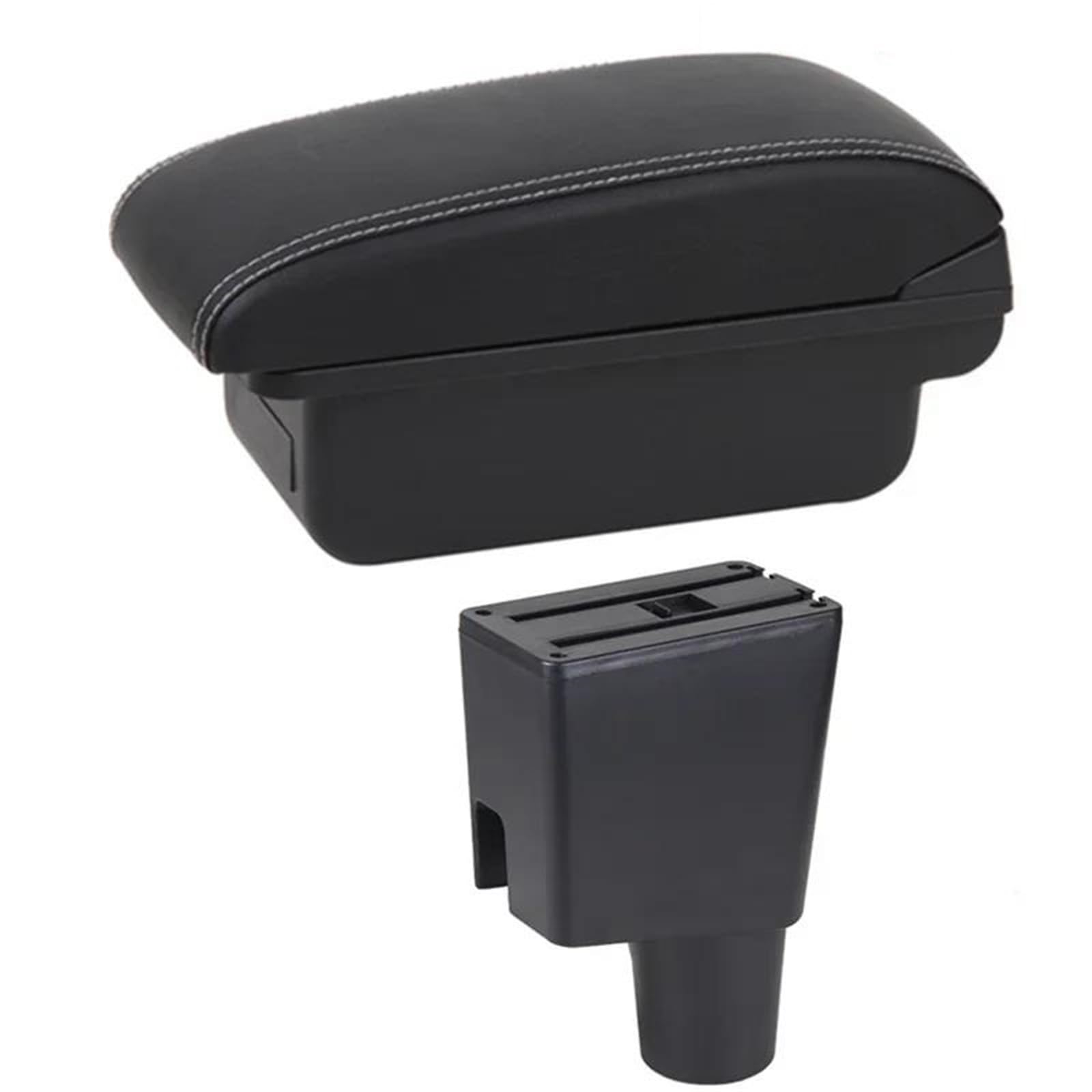 Dtsgcx B1 White Line Car Armrest Box Modification Leather Center Console Storage Accessories For Kia For Morning For Picanto(B1 White Line)