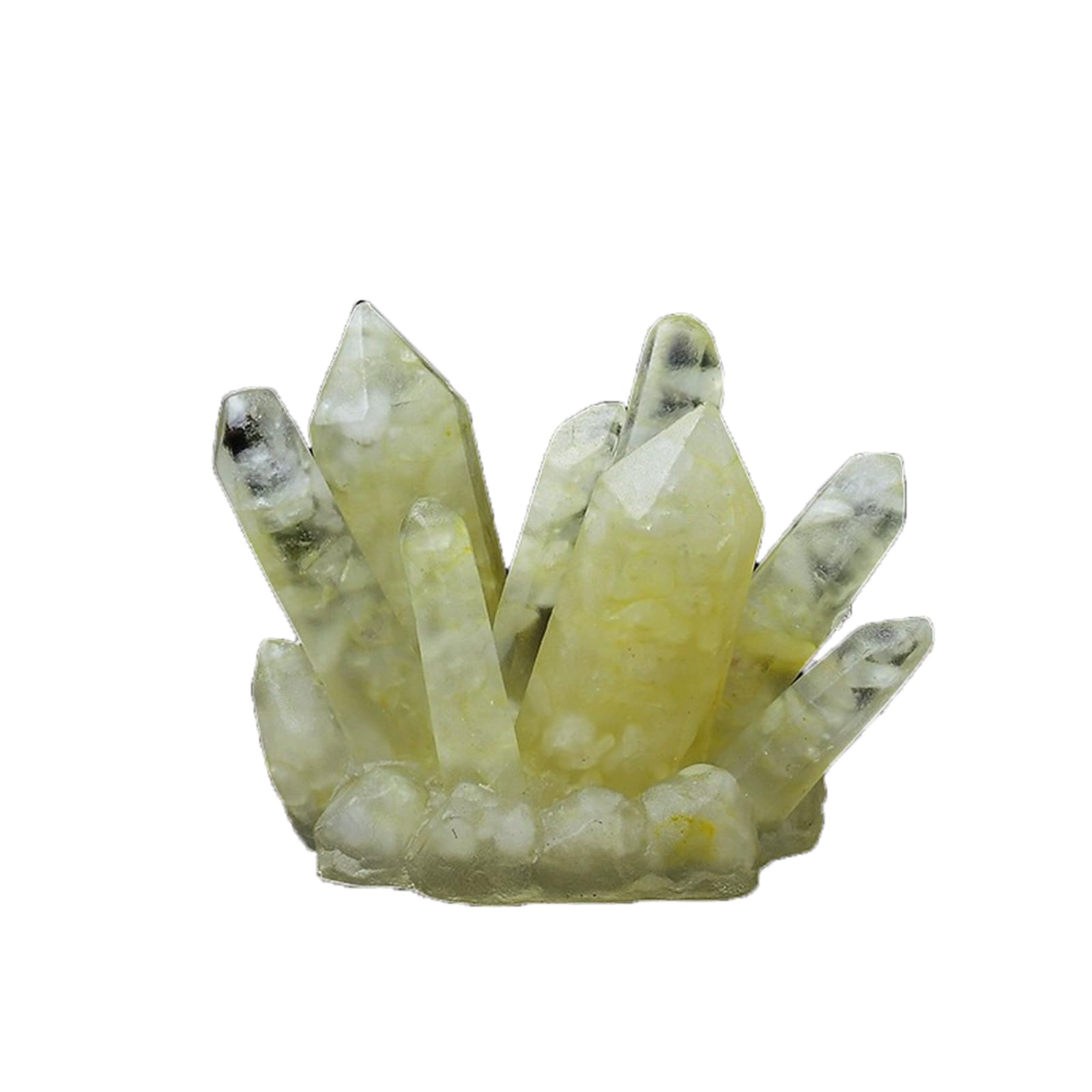 Hhhxkkuo Handmade Natural Crystal Chip & Epoxy Resin Crystal Cluster – Creative Geode Ornament, Healing Energy Stone Desk Decor, Unique Spiritual Gift