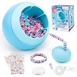 Tilhumt Bead Spinner for Jewelry Making, Clay Beads Spinner for Necklaces Maker, Electric Bead Spinners Bracelet Maker Machine with Beginner Friendly Positioning Mat, Gift for Craft Lovers, Blue