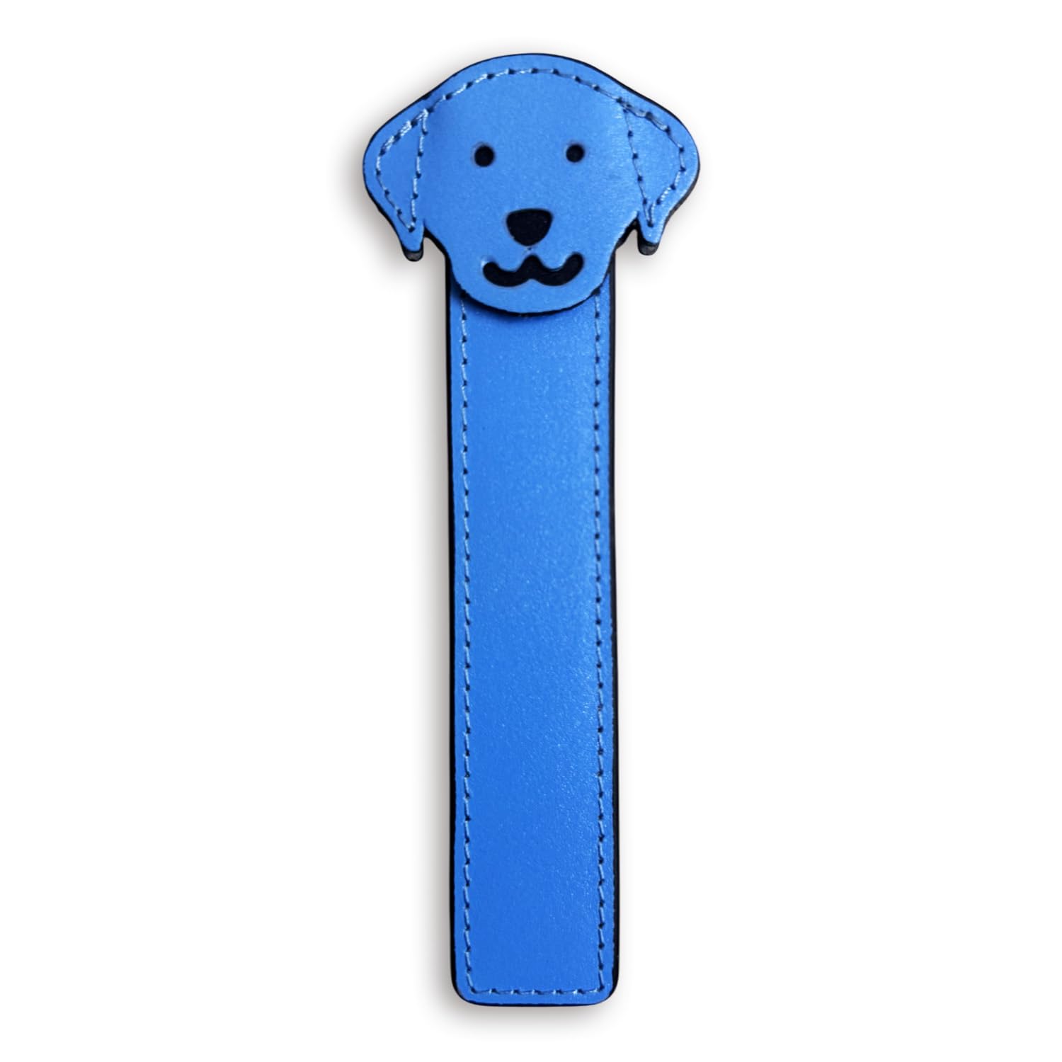 RASDEK Cute Dog Leather Bookmark for Books | Premium PU Leather Page Marker | Reusable Reading Bookmark for Students, Kids & Women | Aesthetic Book Accessories Gift for Readers - (Blue)