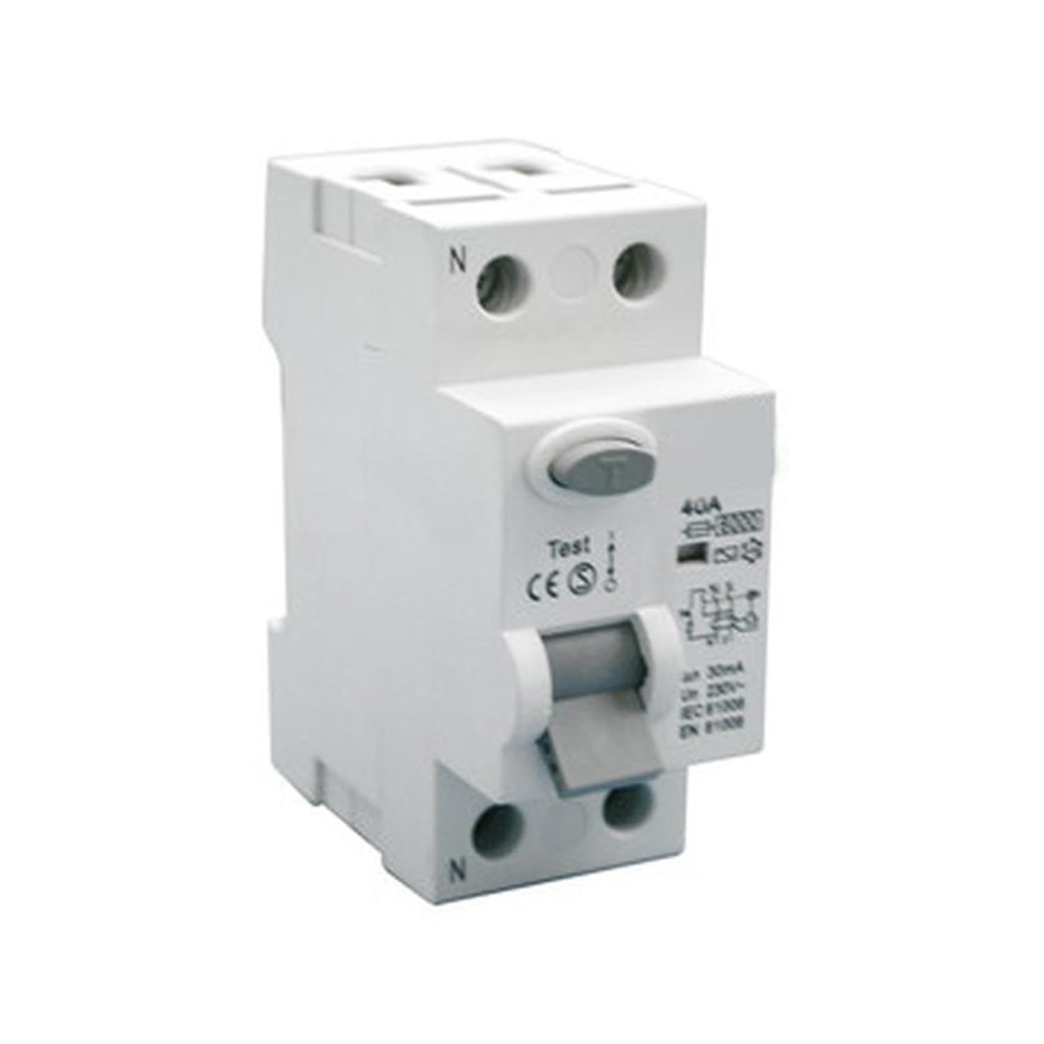 Interrupteur différentiel 1P+N 40A Levitantes pour tableau électrique domestique