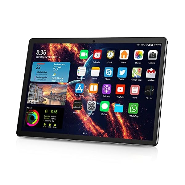 Tablet 10 Inch, Dual SIM Solt Android 9.0 Quad Core Processor Tablets, 32GB ROM 6000mAh Battery Google Certified HD Tablet, Support 128GB Memory Storage Expand, WiFi, Bluetooth, GPS