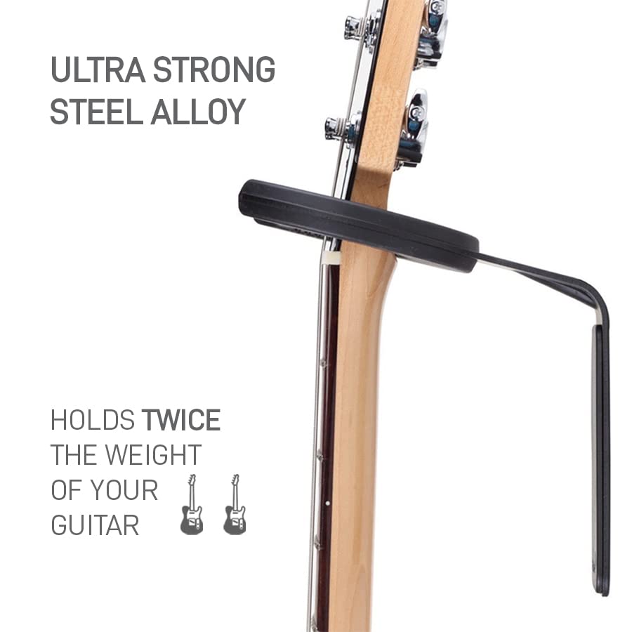 D & A Grip support mural pour guitare avec une Encolure jusqu’à 2–1/20,3 cm, Blanc/chrome (Wh-0101) Prise Grip Noir - Les Beatles, Paul McCartney, John Lennon, RIngo Starr, George Harrison D & A Grip support mural pour guitare avec une Encolure jusqu'à 2–1/20,3 cm, Blanc/chrome (Wh-0101) Prise Grip Noir – Image 3