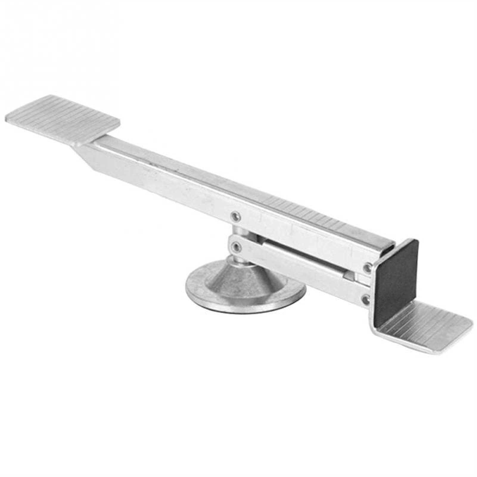 Pédale antidérapante de levage pour pose de porte sans effort manuel