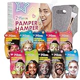 7th Heaven Pamper Hamper (Contains 10 Face Masks and a Spatula) Pamper Gifts for Women - Genuine 7th Heaven Facemasks Skincare Gift Set