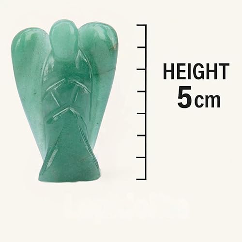 Miniatura 104 de Estatua de ángel de angelita de 2 pulgadas, hermosa piedra preciosa de ángel de la guarda, ángel de cristal natural, tallados a mano para promover