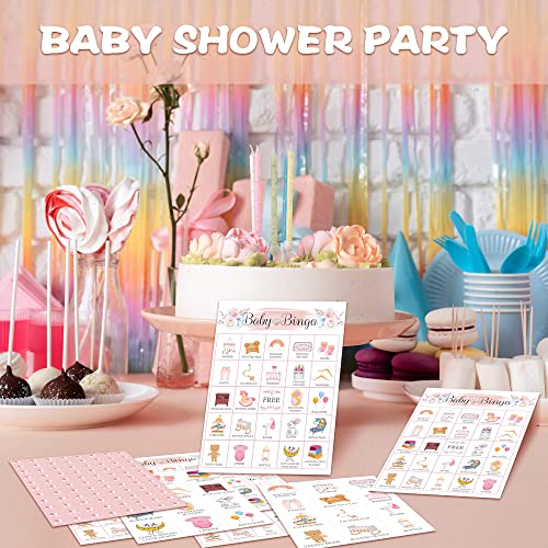 Baby Girl Bingo Cards, Blush Pink Baby Shower Game For 24 Players, Gender Reveal Party Games For Family Friends Activities, Holiday Party Favors Supplies Decorations(04) #TOP3