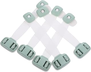 QUMIIRITY Cerradura a Prueba de Niños para Gabinetes de Bebés Pestillos de Seguridad Color Verde Paquete de 5 Abs Resistente Y Fuerte Rotación de 360°
