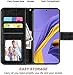 Axiay Samsung Galaxy A51 Case,Samsung Galaxy A51 Phone Case w 2 Pack HD Screen Protector,Kickstand Card Slots Wrist Strap Magnetic Flip PU Leather Protective Wallet Case,Black