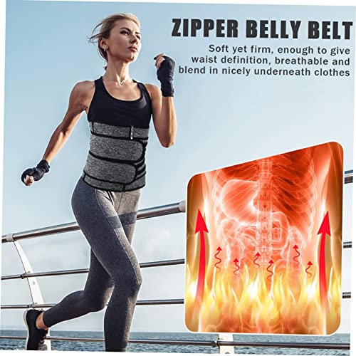 Faja lumbar femenina transpirable con cremallera para fitness miniatura 6