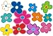 PEGATINA adhesiva, diseño floral: Mini Flowers 12 - 51 pcs - varios colores!