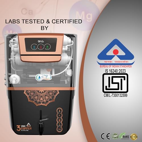 Image of DHANVI AquaFresh Copper RO Water Purifier with UV, UF and TDS Controller | 12Liter | Fully Automatic Function and Best For Home and Office