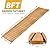 JASEON 8FT Straight Garden Pathway Walkway, Outdoor Roll Out Non-Slip Weather Resistant Wooden Walkway with Wire Rope Connection for Backyard, Beach, Wedding Party Pathways (8 FT)