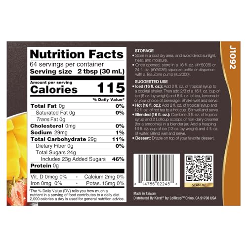 Tea Zone 64 fl. oz Tropical Syrup