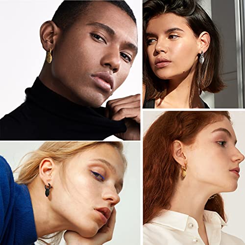 Trendy 3D Ball Dangle Earrings Sport Fan Jewelry, Baseball/Football/Volleyball/Basketball Earrings, Hypoallergenic, 316L Stainless Steel Silver/Gold/Black Tone, Come Box2