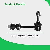 Vista 2 de AUQDD 2 unidades K80766 (para modelos de 8 lengüetas y 4WD) barra estabilizadora delantera compatible con Do-dge 2008 2007 2006 R-am 1500,2009-2006