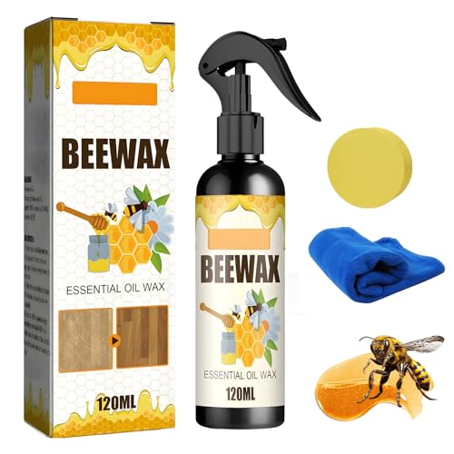 Bienenwachs Möbelpolitur Beeswax Spray,120ml Natürliches Mikromolekül Beewax für Möbel, Bienenwachs Holzpflege Geeignet für Alle Arten von Holzmöbeln, Leder