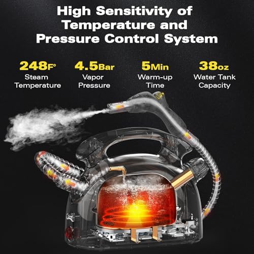 Steam cleaner, 1500w Steamer Cleaning Fast Heating Multi-Surface Steam Cleaner for Home，Steamer Cleaning for Grout by Waitbird - Image 3