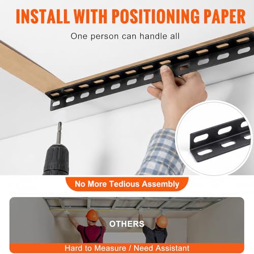 Wallavant-4x4-FT-Overhead-Garage-Storage-Rack-Heavy-Duty-Ceiling-Mount-Garage-Organization-System-Adjustable-Drop-Down-Metal-Shelving-Industrial-Grade-750-LBS-Capacity-Black