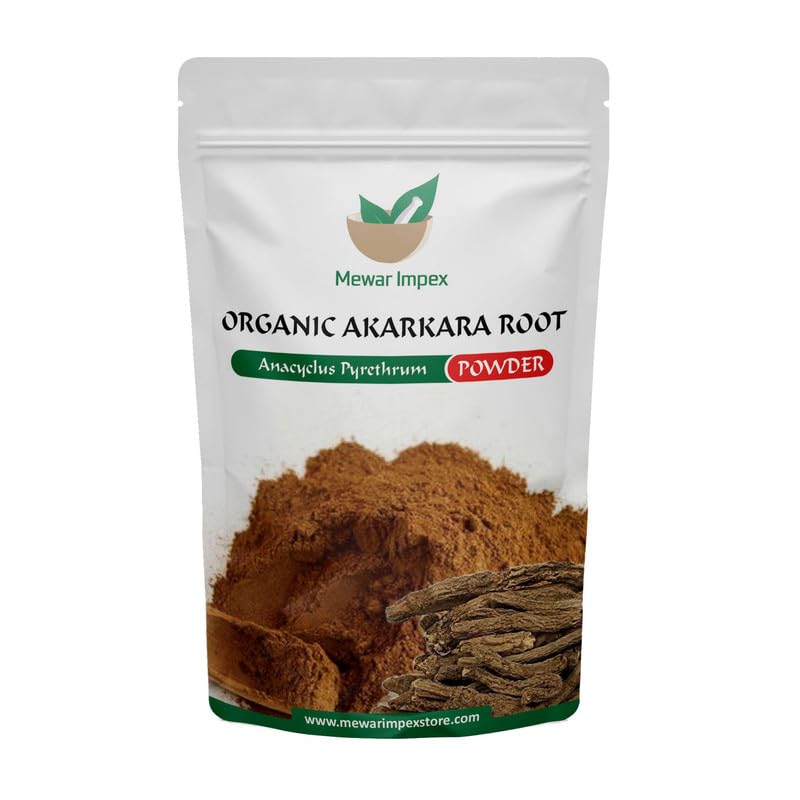 Mewar Impex Akarkara Roots Whole (100gm) | karkara Irani - Akarkara Asli - Anacyclus Pyrethrum - Pellitory Root