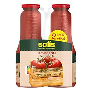 SOLÍS Tomate Frito Clásico Bipack Frasco Cristal – Sin Gluten – 2 x 460g