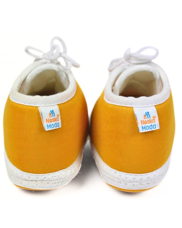 Image of Neska Moda 6 To 12 Months Baby Boys & Baby Girls Cotton Lace Booties