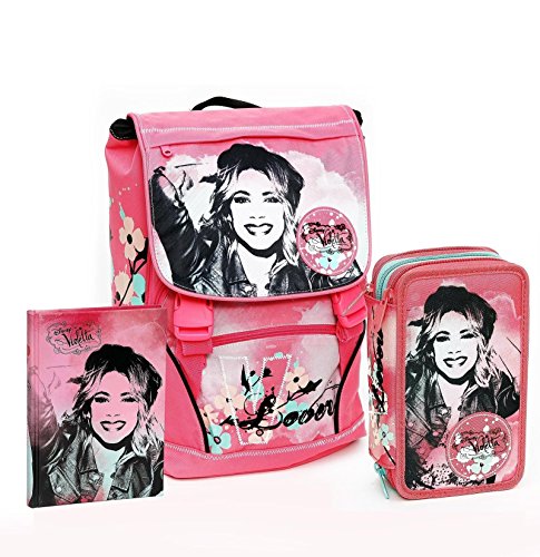 VIOLETTA 2016 SCHOOL PACK, ZAINO+CUFFIE+ASTUCCIO+DIARIO