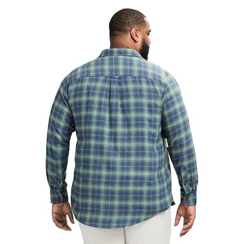 IZOD Men's Big and Tall Stratton Flannel Long Sleeve Stretch Button Down Shirt2