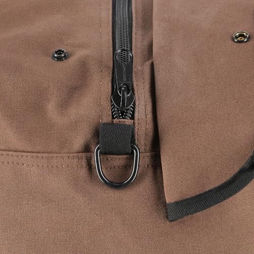 Heavy Duty HOPLITE Parachute Duffel Bag, Extra Large Multipurpose use, Tactical Canvas Cargo Bag with Snap-Closure Storm Flap for Military, Outdoor, Travel, Storage (Brown, Standard 24"x 15"x13")4