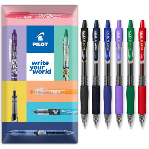 Bolígrafos gel retráctiles Pilot G-2 set de 6 miniatura 1