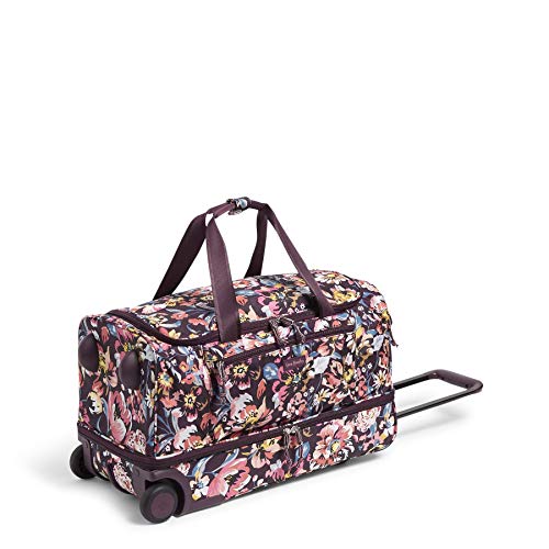 Vera Bradley Women's Duffle Luggage Lighten Up Foldable Duffel Rolling Suitcase, Indiana Blossoms, One Size