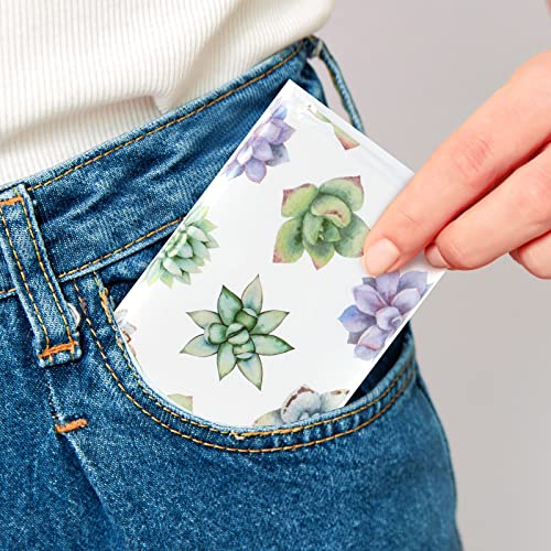 Image of Geyee 50 Pack Travel Tissue Packets Facial Paper Napkins, Succulent