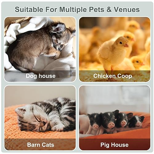 Cyeln HT005-01 600W Dog House Heater,Anti-Bite Cord Heated Dog House,Wall-Mounted Dog Heater,Outdoor Dog Heater Keep Your Pet Warm And Happy Ul Tested thumb #6