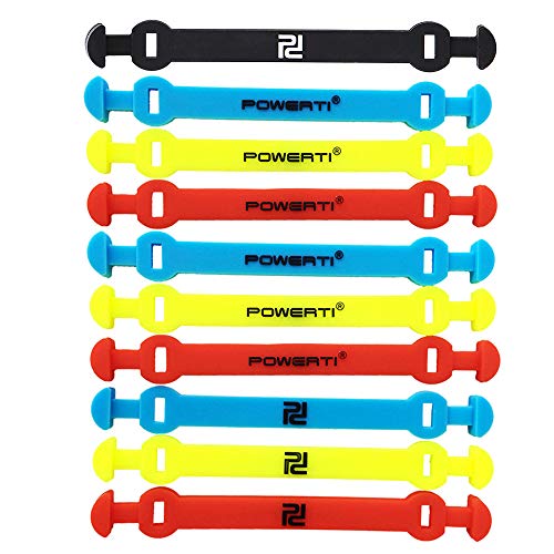 Amortecedor de tênis, Andoer Tiras de silicone com amortecedor de raquete de tênis elástico de 10 un